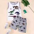 thumbnail image 2 of Caqnni Toddler Boys Girls Short Sets Cotton Summer Outfits Short Sleeve T-Shirt Tops and Elastic Shorts SetsSet 3 6 12 18 Months 2T Summer Pjs Kids Gift 2PCS Pajamas Outfits (5-6 Years), 2 of 6