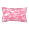 thumbnail image 3 of ZNDUO Rectangular Plush Cushion Cover, Pink Spring Pattern Pattern Non-Pilling Hidden Zip Bedroom Sofa Pillowcases, 16"x24", 3 of 8