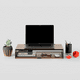 thumbnail image 4 of Soporte De Escritorio para Monitor con Bandeja para Teclado Alt Function Madera, negro, 4 of 5