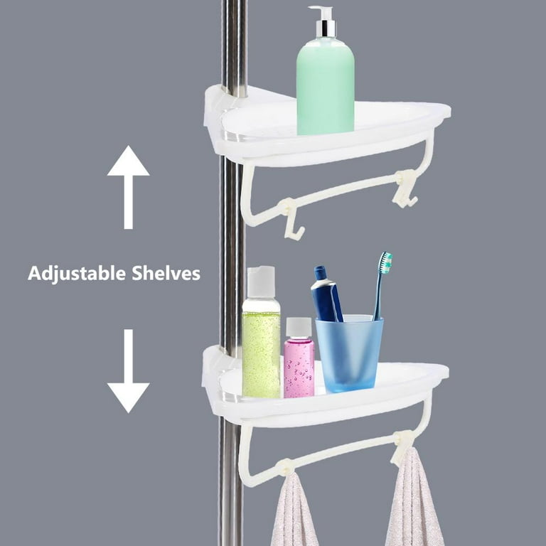 Troy Shower Caddy Silver, 11-9/16 x 4-3/4 x 24 H | The Container Store