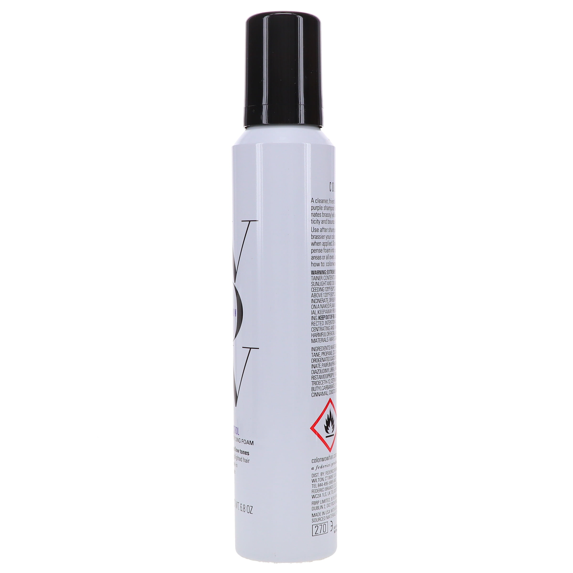 COLOR WOW Color Control Purple Toning + Styling Foam for Light Hair 6.8 oz