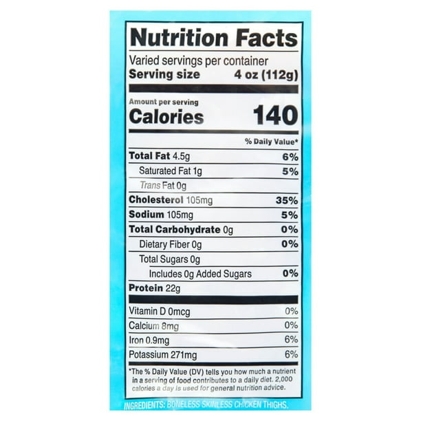 Thigh Oz Boneless Skinless Chicken Breast Nutrition Facts Member's