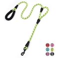 thumbnail image 1 of Strong Rope Dog lead 6ft Long with Two Padded Handles,Heavy Duty,Reflective Double Handle Training Dog Lead for Large Dogs or Medium Dogs(Green), 1 of 5