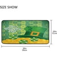 thumbnail image 3 of Dreamtimes St.Patrick's Day Kitchen Rug 39"x20", Sst. Patrick's Day Gold Coins and Hat Non Slip Washable Cushioned Carpets Polyester AntiFatigue Comfort Porch Floor Mat for Washroom Bedroom, 3 of 7