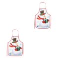 thumbnail image 4 of Delantal de cocina navideño Yuarrent 2piezas muñeco de nieve de navidad, 4 of 6