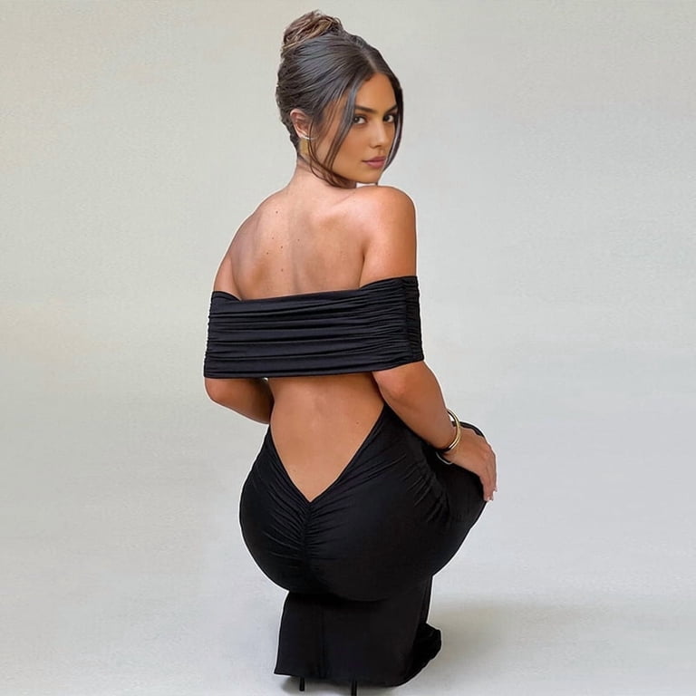 casual black maxi dress with slit Back zipper closure * illusion lace top Veaul 2026 Modest Simple Color:KVJ