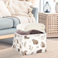 thumbnail image 3 of Yayeee Collapsible Storage Bin with Lid Fabric Closet Decorative Basket with Handles, Light Gray Bears, 3 of 7