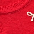 thumbnail image 4 of Trikvn Girls Shrug Sweaters Long Sleeve Cropped Bolero Jacket Cute Bow Embroidered Knit Button Down Cardigan Coat Outerwear for Wedding Party Dress Toddler Kids Wear, 4 of 7