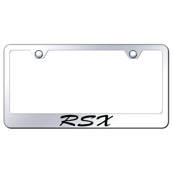 Acura RSX Laser Etched Script Stainless Steel License Plate Frame (Chrome)