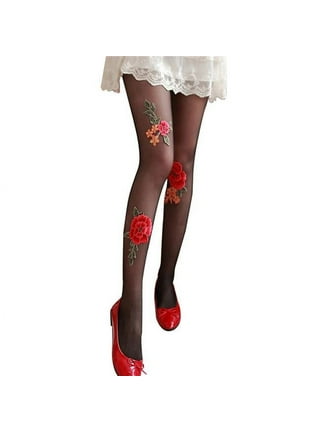  Music Legs Sheer Pantyhose With Wave Pattern Red One Size Fits  Most: Clothing, Shoes & Jewelry