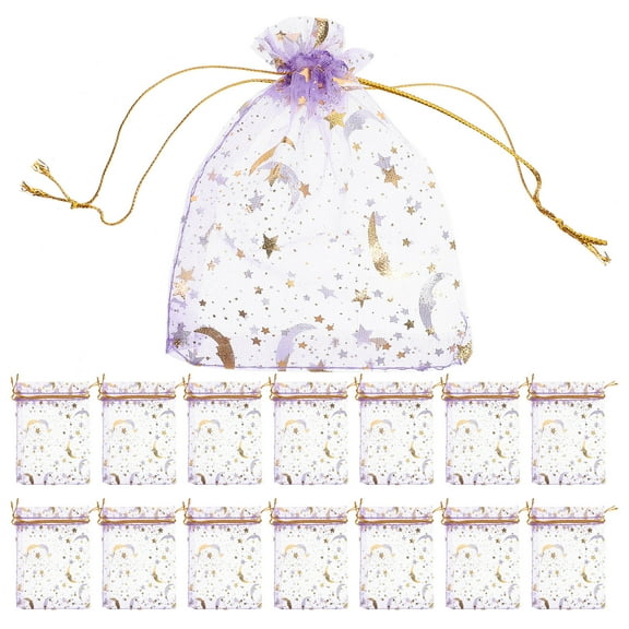 NICEXMAS Fine Mesh Organza Pouches for Jewelry and Small Items Storage Nicexmas 50Pcs