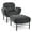 Gray, variant on MCombo Modern Accent Chair with Ottoman, Living Room Chairs with Removable and Washable Cushion, Chenille Upholstered Leisure Sofa Chair for Bedroom Office 4071