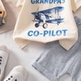 thumbnail image 6 of TOWED22 Infant Baby Boy Outfits 2pcs Round Neck Short Sleeve Shirt Casual Pocket Shorts Truck Graphic Clothes(Beige,12-18 M), 6 of 9