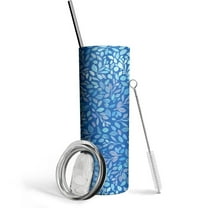 Tropical Leaf Skinny Tumbler 20oz - Insulated Water Bottle- Insulated Travel Coffee Mug