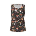 thumbnail image 4 of Xecao Mushroom Snail print women's scoop neck, loose-fit workout tank tops for the gym., 4 of 9