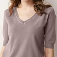thumbnail image 6 of EDFBUYKRS Female Sweaters Woman's Slim Funnel Neck Sweater, Lightweight Fall Sweater L, 6 of 6
