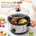 thumbnail image 3 of Chefaid Slow Cooker Divider Liners with Handle, 100% Silicone Reusable Slow Cook, 3 of 10