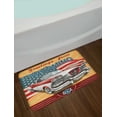 thumbnail image 2 of Wyoming Bath Mat, Retro Design Illustration of Old Vintage Car and Greetings from Lettering USA, Plush Bathroom Decor Mat with Non Slip Backing, 29.5" X 17.5", Multicolor, by Ambesonne, 2 of 2