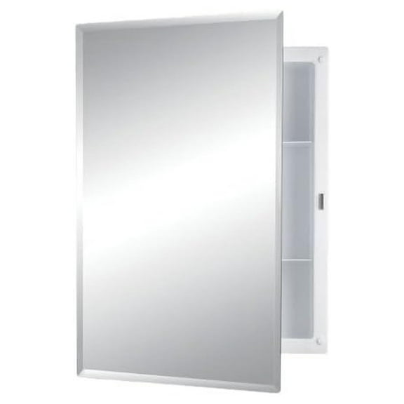 781037 Builder Series Frameless Medicine Cabinet with Beveled Edge Mirror, 16-Inch by 22-Inch by 3-3/4-Inch