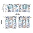thumbnail image 6 of Rod Pocket Kitchen Curtain Set 3-Piece, 27.5x36 Inch Valance & Tier Drapes, Polyester Pongee Cafe Curtains for Living Room, Bathroom, Farmhouse Rustic Country Window Treatments., 6 of 6