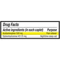 thumbnail image 6 of Equate Extra Strength Pain Reliever PM Caplets, 500mg & Diphenhydramine HCI 25mg, 100 Count, 6 of 10