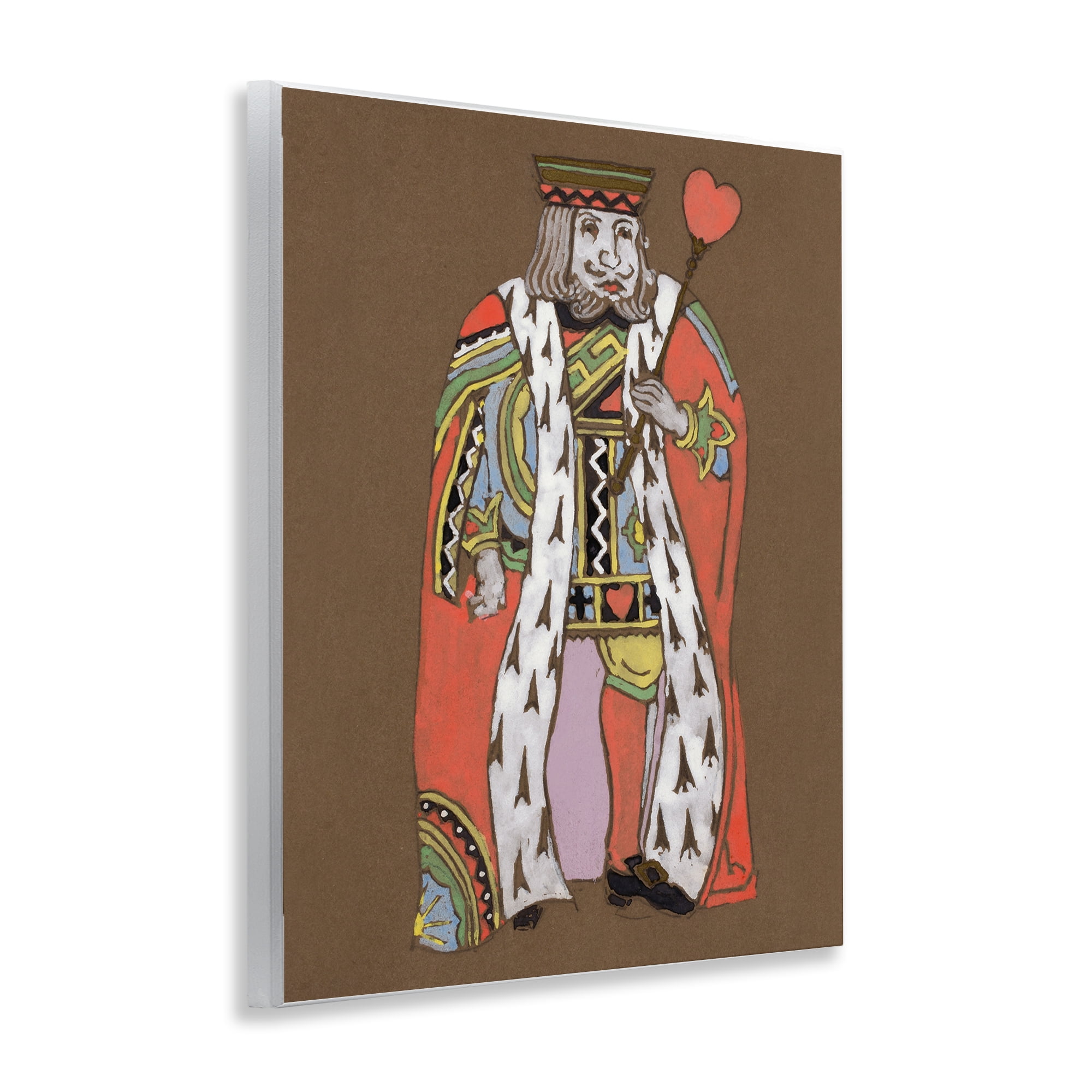 Stupell Industries King Playing Card Motif Entertainment Painting Unframed Art Print Wall Art, 11 x 14