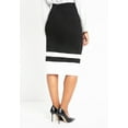 thumbnail image 3 of ELOQUII Women's Plus Size Colorblock Column Skirt, 3 of 3