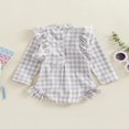 thumbnail image 4 of QJUHUNG Kid Baby Girls One Piece Swimsuit Long Sleeve Zipper Swimwear Ruffle Rashguard Bathing Suits Beachwear, 4 of 9