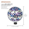 thumbnail image 5 of Alpine Corporation 12"H Mosaic Glass Gazing Globe with Floral Pattern, 5 of 12