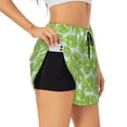 thumbnail image 2 of Haiem Green Lemon Slices Women's 2 in 1 Running Shorts - Lightweight Athletic Workout Gym Yoga Breathable Sports Shorts Liner with Phone Pockets-Medium, 2 of 9