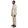 thumbnail image 2 of Men's Skinny Fit 3pc Floral Jacquard Tuxedo Suit Set, Satin Shawl Collar, 2 of 4