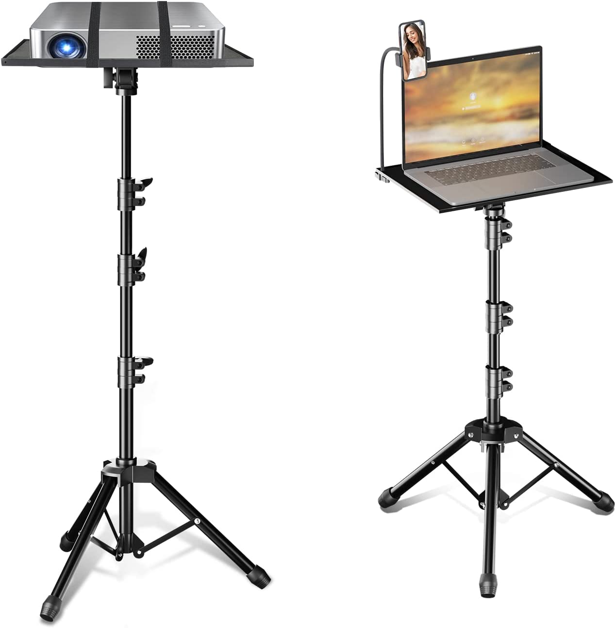 Projector Tripod Stand, Laptop Tripod Stand Adjustable Height 27 to 50