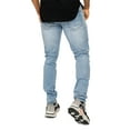 thumbnail image 4 of Victorious Men's Distressed Rip and Repair Denim Jeans DL1119 - Light Indigo - 32/32, 4 of 5