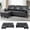 Gray, variant on ACMEASE 76" Sectional Sofa Couch with Reversible Chaise, Suede Leather L Shaped Sofa w/USB Charger Ports & Storage Bag, Convertible Modern Couch w/Storage Space for Living Room, Small Space, Black