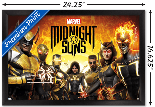 Marvel Midnight Suns - Key Art Wall Poster, 14.725" x 22.375" Framed