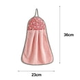 thumbnail image 6 of Kitchen Towels Flower Floral Hanging Towel with Loop Soft Absorbent Bath Hand Towels for Bathroom Decor Household Use, 6 of 8