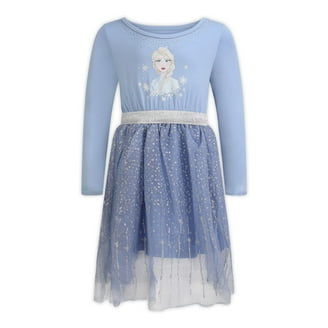 chinese dress ladies Disney Frozen Toddler/Kid Girl Elsa Gathered Waist Dress Blue Light Blue, Light Blue / 5-6 Years