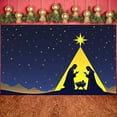 thumbnail image 6 of Nativity Scene Banner Christmas Decoration Religious Theme Star Design Peaceful Night Banner for Holiday Display Church Event Home Decoration, 6 of 9