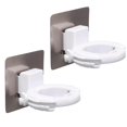thumbnail image 2 of 2pcs Adjustable Hand Sanitiser Holder Wall Mounted Shower Gel Bottle Rack HookWhite7X7X4cm, 2 of 2