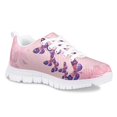 thumbnail image 2 of Pzuqiu Butterfly Pink Tennis Shoes for Girls Size 4 Outdoor Lightweight Running Shoes Casual Hiking Sneakers Comfy Walking Shoes, 2 of 5