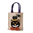 thumbnail image 5 of Dserhfy Halloween Candy Bag Reusable Trick or Treat Tote Bag Pumpkin Witch Ghost Printed Halloween Canvas Bag Large Grocery Bag, 5 of 8