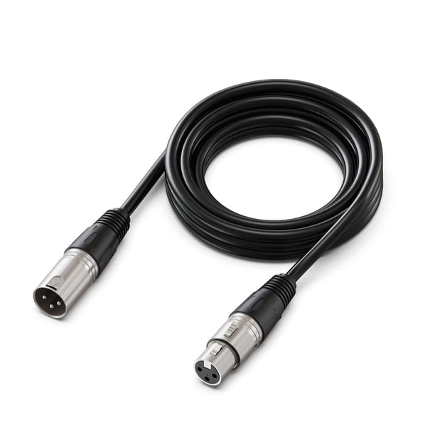 Cable XLR FIFINE Black-L9 de 3 pines, XLR macho a hembra, 3 m