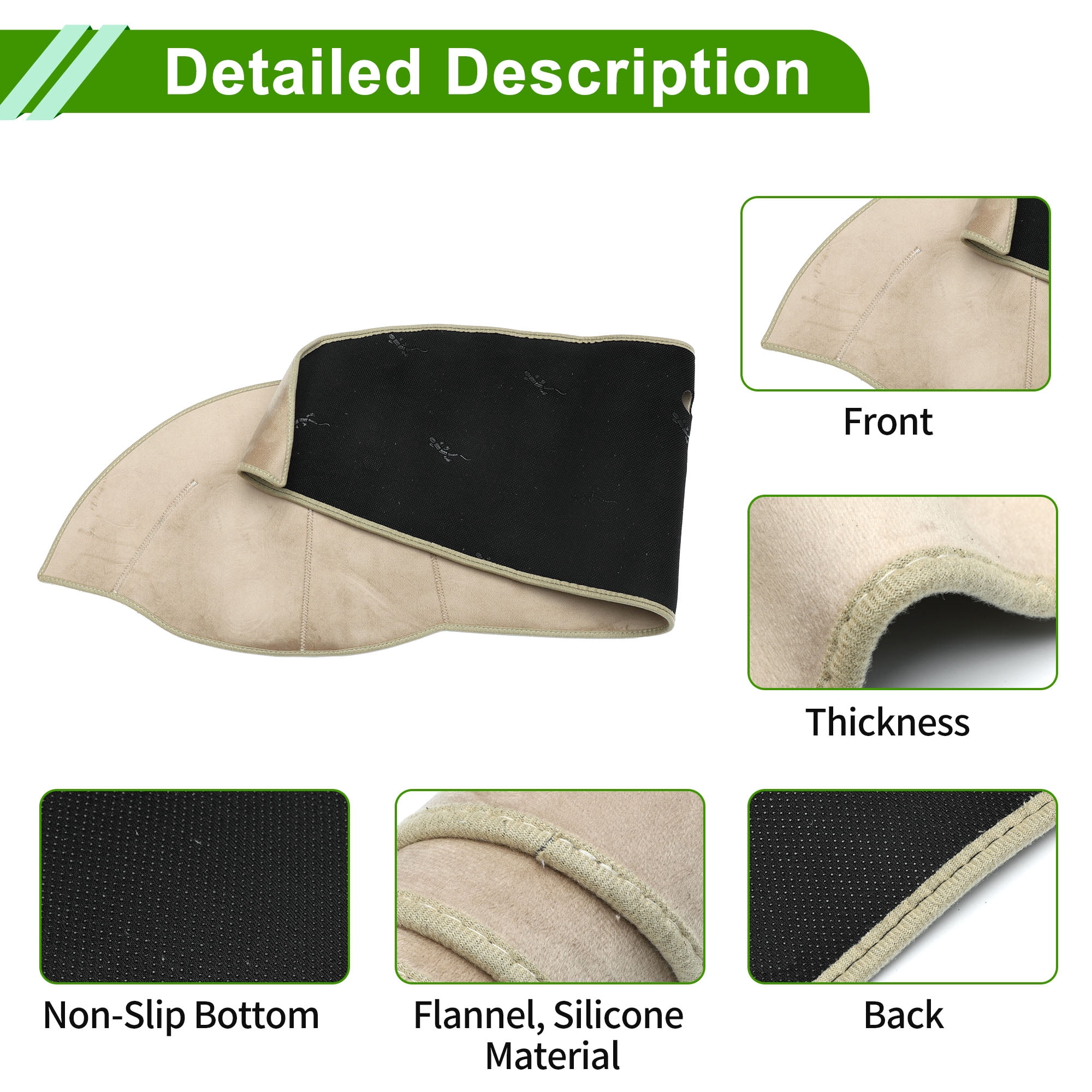 Unique Bargains Dash Cover for Kia Sorento 2016-2020 Non-Slip Center Console Mat Beige