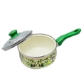 thumbnail image 5 of METALAC Olives Enamel Saucepan with Glass Lid 1.75 Qt (1.65 L) Enameled Steel Pot Sauce Pan, Green, 5 of 7