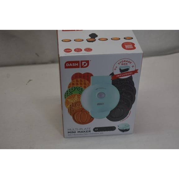 New Dash Multi-Plate Mini Waffle Maker With 7 Interchangeable Plates Holiday
