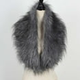 thumbnail image 4 of Elainilye Fashion Womens Shawl Wrap Elegant Bridal Wedding Faux Fur Long Shawl Stole Wrap Open Front Scarf Cape,Gray, 4 of 5