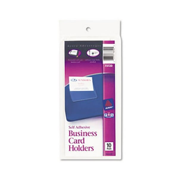 Avery 73720 SelfAdhesive Business Card Holders Top Load 3.5 x 2 Clear