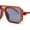 Brown - Black, variant on Super Hipster Squared Rectangle Racer Gentlemens Sunglasses Brown - Black