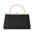 thumbnail image 4 of Bolso de mano de noche con bolso de hombro con correa de cadena para bodas en la calle, citas y vacaciones Negro, 4 of 8