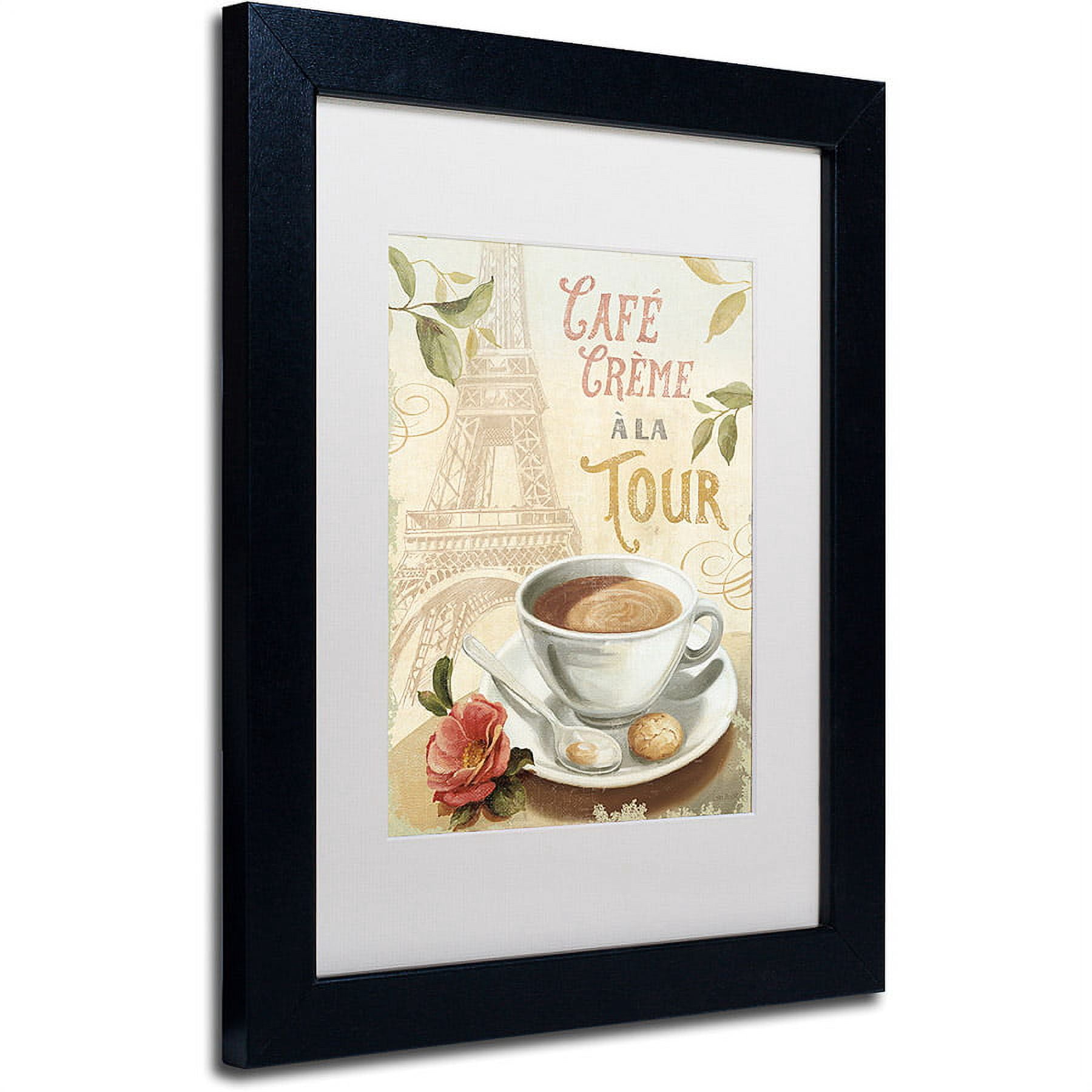 Trademark Fine Art "Cafe in Europe II" Canvas Art by Lisa Audit, White Matte, Black Frame
